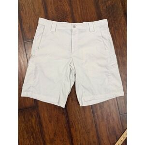 Reel‎ Legends Mens 34 White Fishing Shorts Performance Cargo Outdoor Stretch